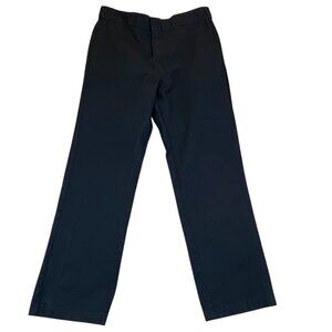 Dickies Mens Work Pants 36x32 Black Flat-Front Relaxed Fit Durable & Comfortable